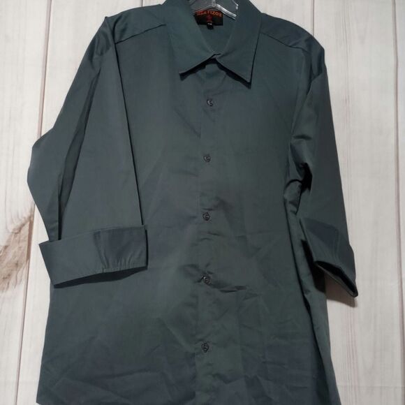 Mertizos Shirt Ladies 2x Gray 3/4 Sleeve button front - Picture 1 of 6